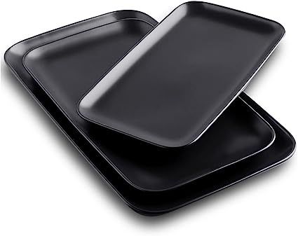 KOOV Ceramic Rectangular Serving Tray, 14/12/10 Inch Large Serving Platter, Porcelain Serving Pla... | Amazon (US)