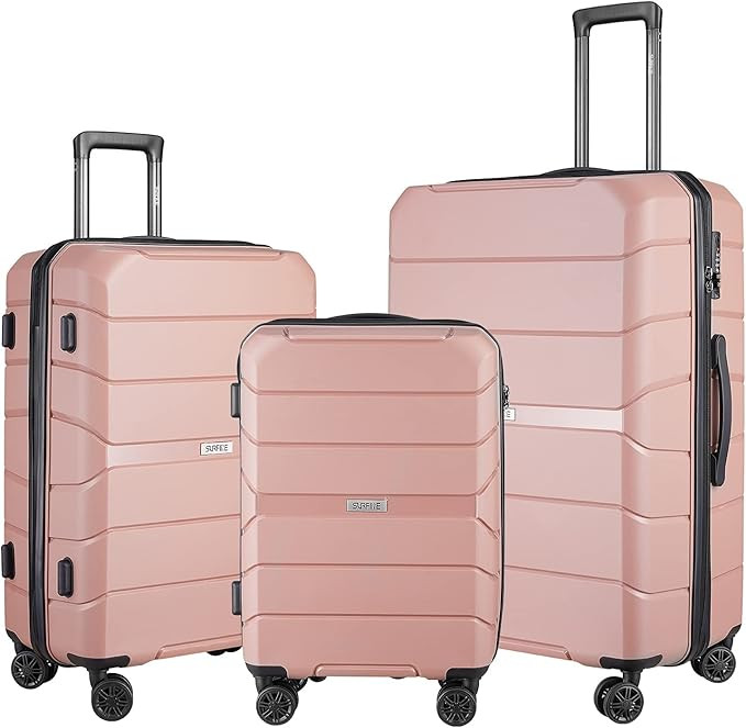 SURFLINE Hardside Luggage Set Suitcases with Spinner Wheels Lightweight Luggage with TSA Lock Ros... | Amazon (US)