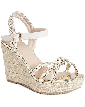 mikarka Sandals for Women, Platform Ankle Strap Womens Sandals Open Toe Espadrille Wedge Sandals ... | Amazon (US)