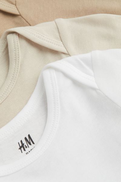 3-pack Long-sleeved Cotton Bodysuits | H&M (US + CA)