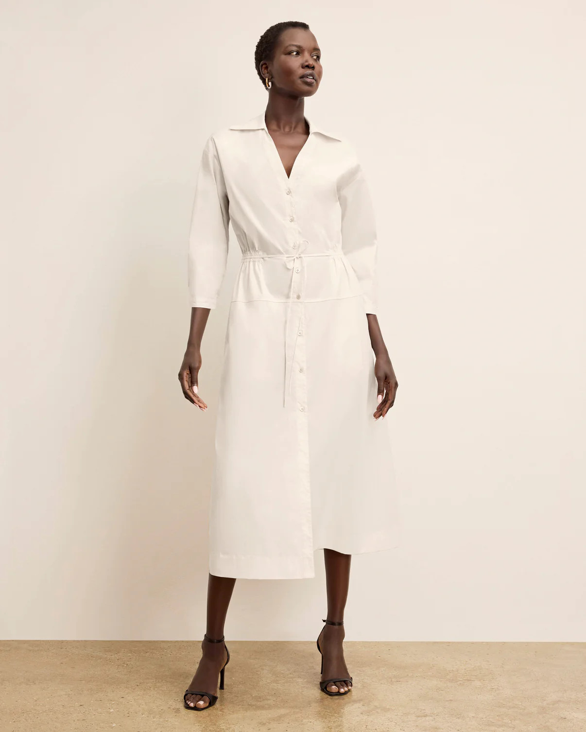 Boden Al Fresco Dress - Cotton Poplin :: Eggshell | MM LaFleur