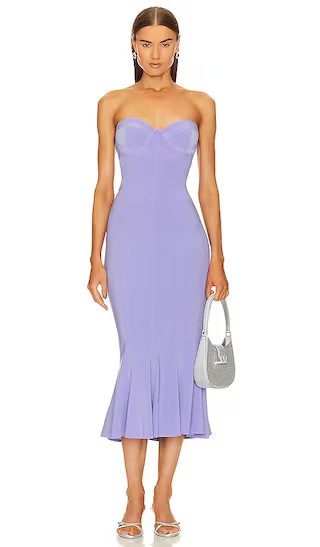 Corset Dress To Midcalf in Lilac Midi Wedding Guest Dress Midi Summer Dress Midi Dresses | Revolve Clothing (Global)