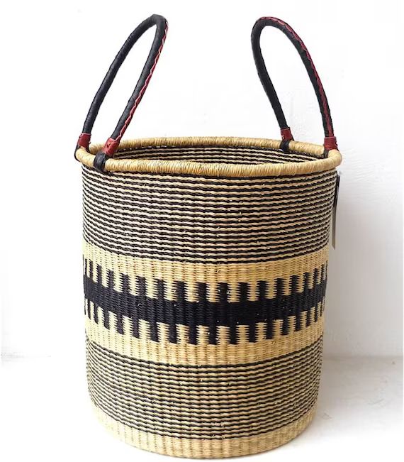 African traditional woven laundry Basket | Etsy (AU)