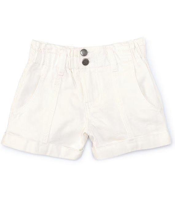 Girls Little Girls 2T-6X Elastic High Waist Seamed Front Denim Shorts | Dillard's