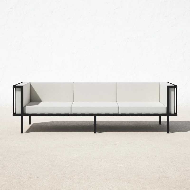 Enni 76.5'' Metal Outdoor Patio Sofa with Sunbrella Cushions | Wayfair North America