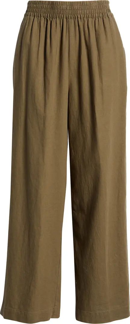 Linen Blend Wide Leg Pants | Nordstrom