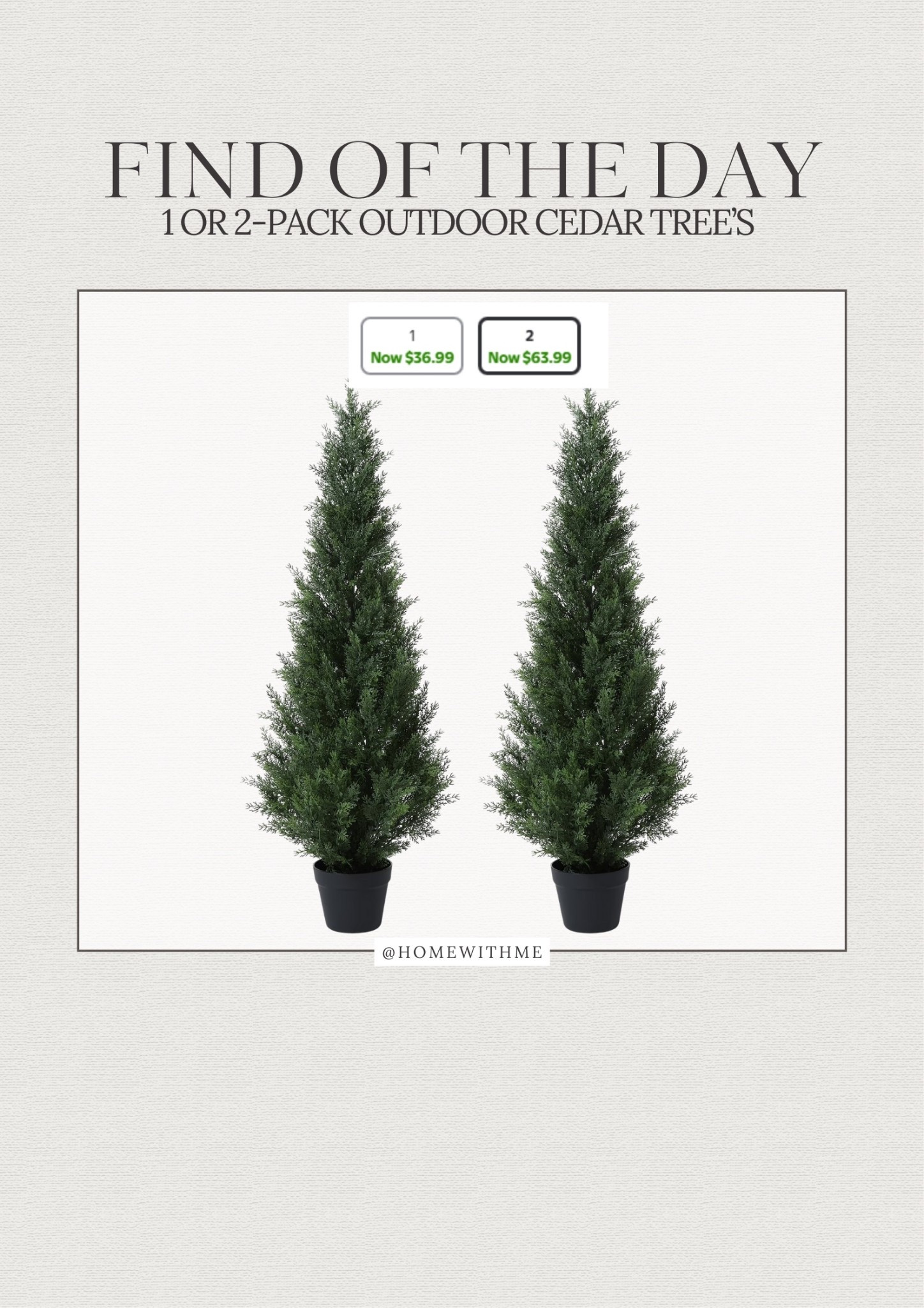 Walmart | outdoor cedar trees! 🌲

#LTKSaleAlert #LTKHome #LTKSeasonal