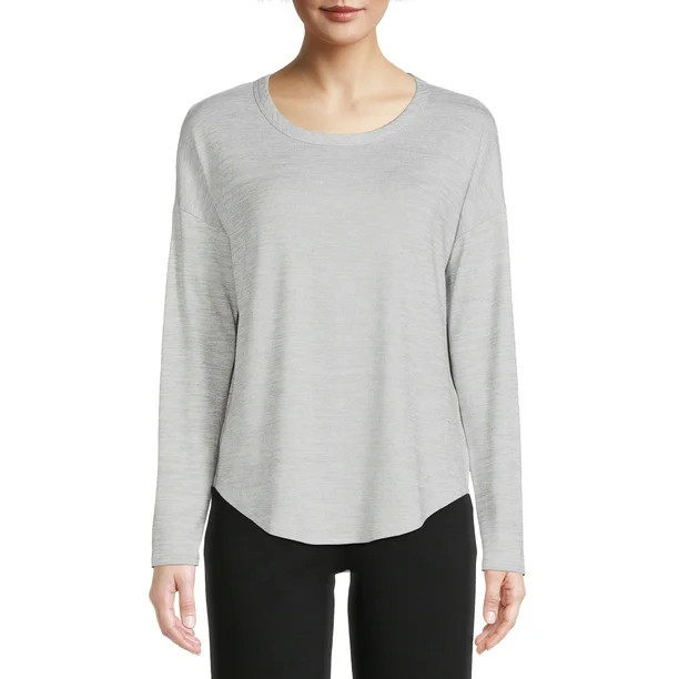 Time and Tru Women's Long Sleeve Hacci T-Shirt | Walmart (US)