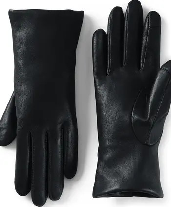 EZ Touch Screen Cashmere Lined Leather Gloves | Nordstrom