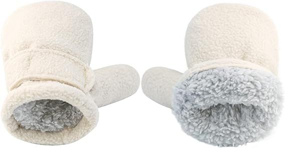 Toddler Infant Winter Mittens Lined with Fleece Easy-on Baby Boy Girls Warm Gloves Outdoor | Amazon (US)