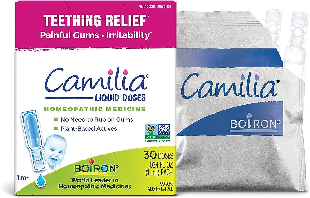 Boiron Camilia Teething Drops for Daytime and Nighttime Relief of Painful or Swollen Gums and Irr... | Amazon (US)