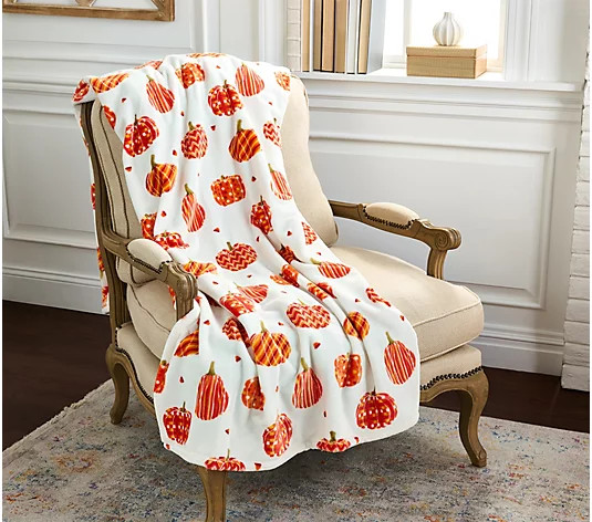 Berkshire Harvest Velvetsoft 60x80 Throw - QVC.com | QVC