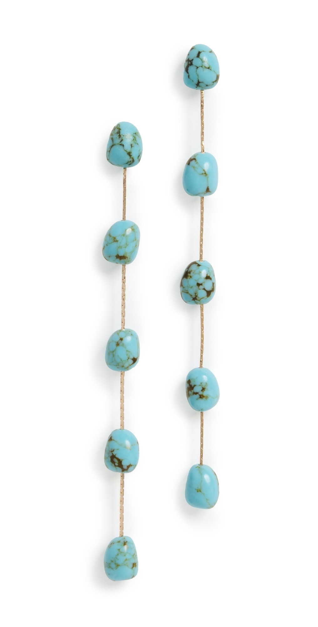 Ettika Dripping Turquoise Delicate Drop Earrings Turquoise One Size | Shopbop