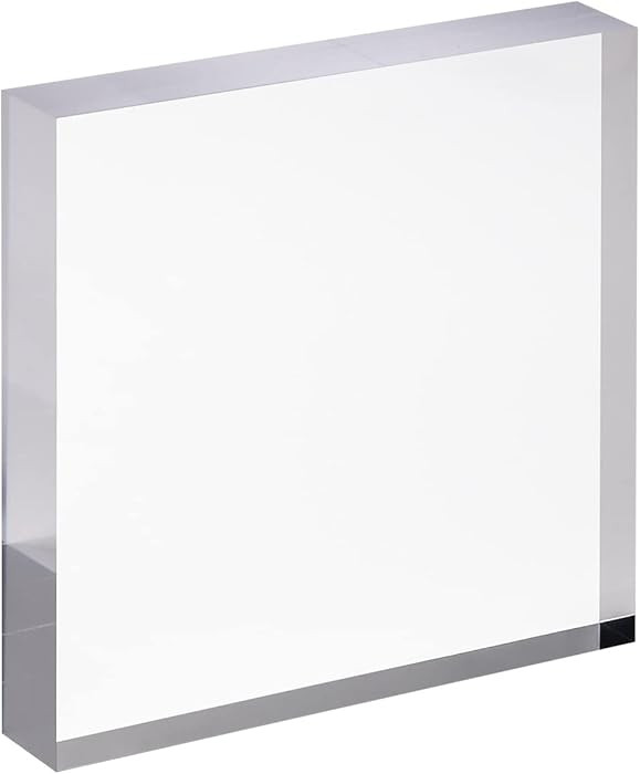 CiaoHER 1in Thickness 6in Square Acrylic Cube Display Block Clear Polished Pedestal Stand Riser S... | Amazon (US)