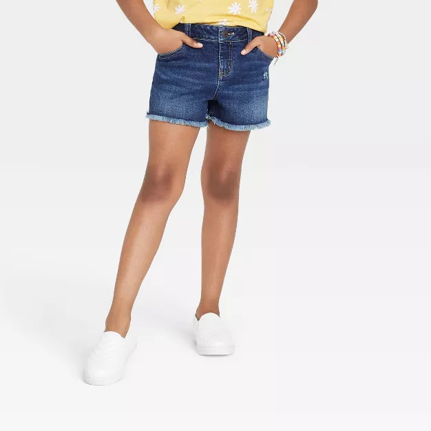 Girls' Jean Shorts - Cat & Jack™ Dark Wash | Target