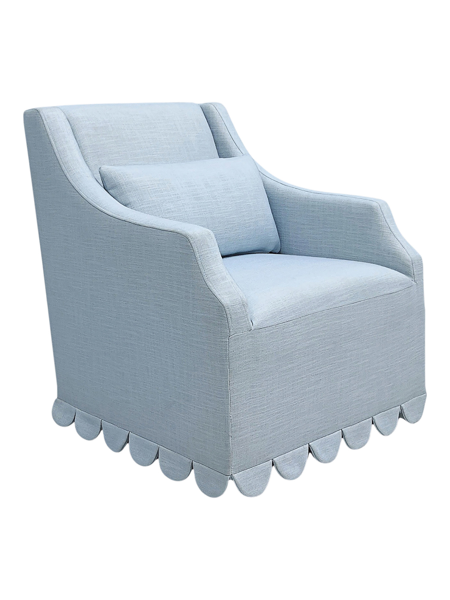 30x35 Swivel Chair With Scallop Skirt | TJ Maxx
