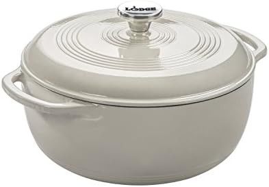 Lodge 6 Quart Enameled Cast Iron Dutch Oven with Lid – Dual Handles, Oven Safe up to 500°F, St... | Amazon (US)