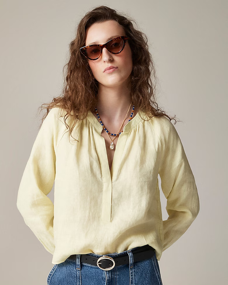 Cabana top in linen | J. Crew US