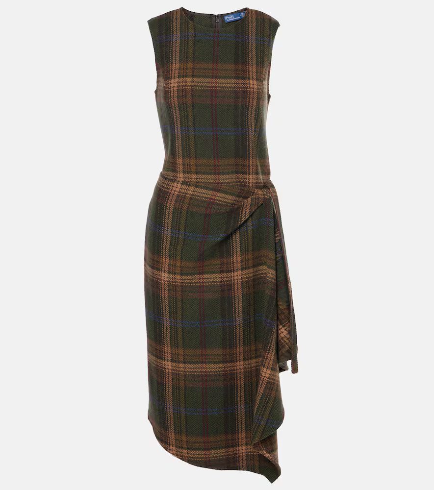 Polo Ralph Lauren Plaid wool-blend midi dress | Mytheresa (US/CA)