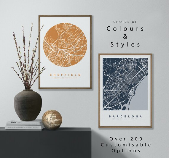 Custom Map Print, Any City Map, Personalized Map, Custom City Map Print, Custom Map Poster Print,... | Etsy (US)