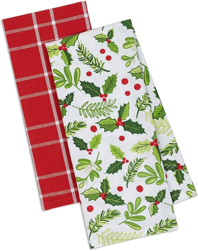 DII Christmas Kitchen Towel Set, Floral Tea Towels for Baking, Cleaning, Entertainment & Cooking,... | Amazon (US)