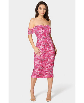 Women's Ruched Midi Dress | Macy's