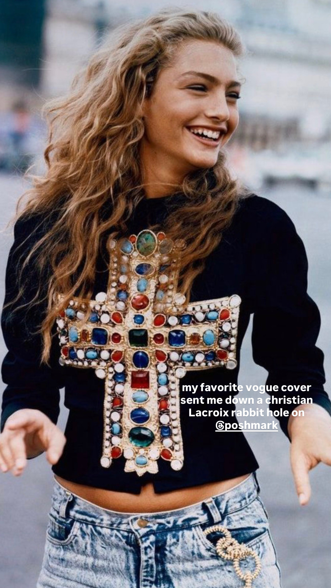 my favorite vogue cover sent me down a christian lacroix rabbit hole on
@poshmark #poshmarkpartner 

 
