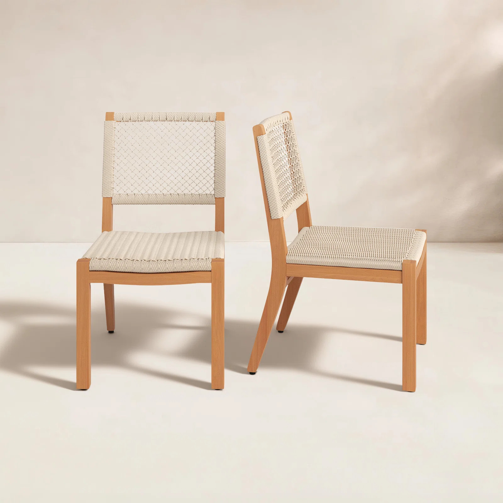 Seras Teak Patio Side Chair (Set of 2) | Birch Lane