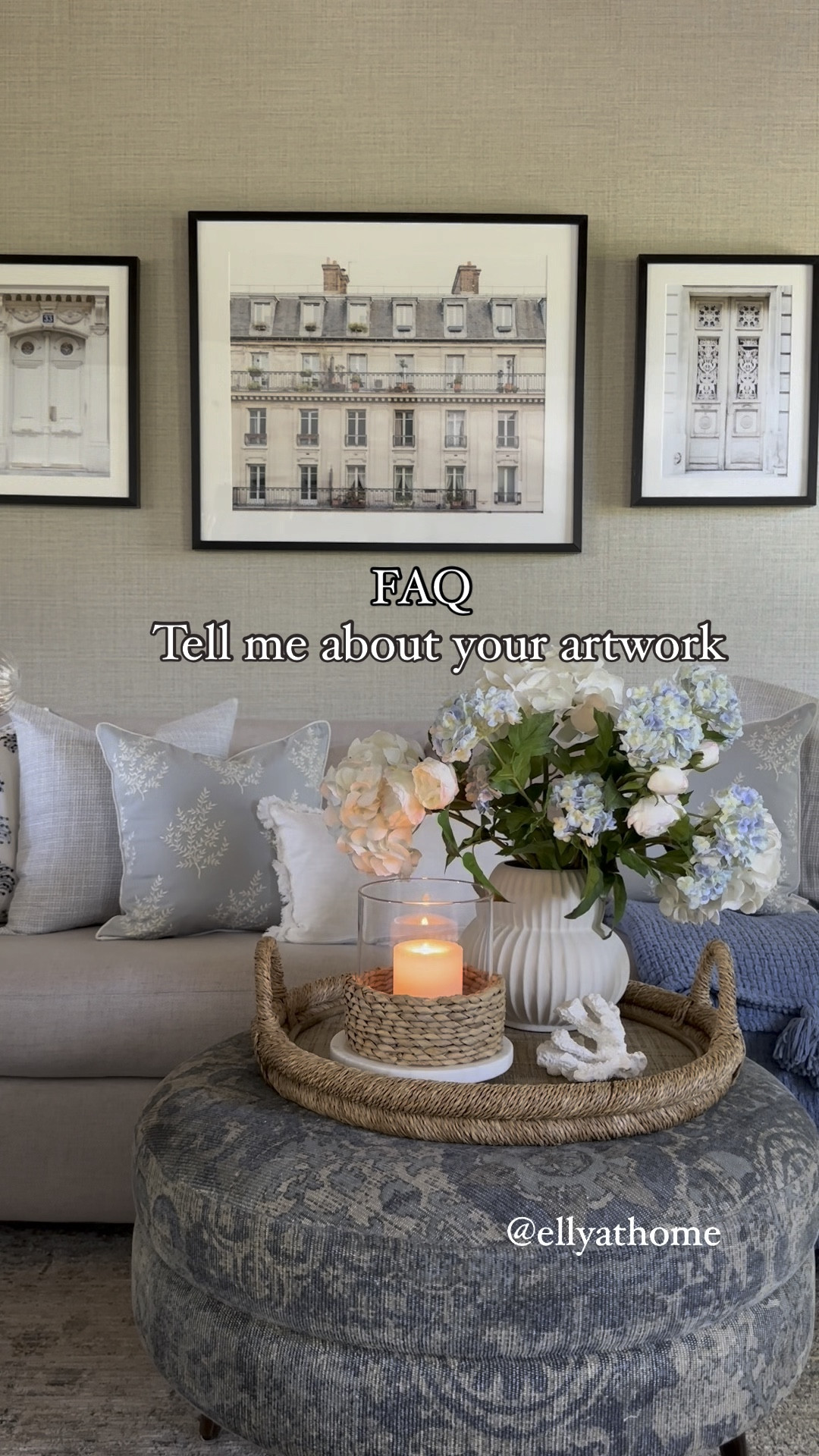 FAQ Parisian architecture prints from Minted and Etsy. Available in a variety of sizes. Sign up for emails and get 10% off  Best selling coastal candleholder from Walmart $15. New vase from the studio McGee collection at Target, new summer throw pillows, florals, artwork, tray, candle accessories, sofa. Living room styling. Summer Home decor accessories. 

#LTKVideo #LTKSaleAlert #LTKHome