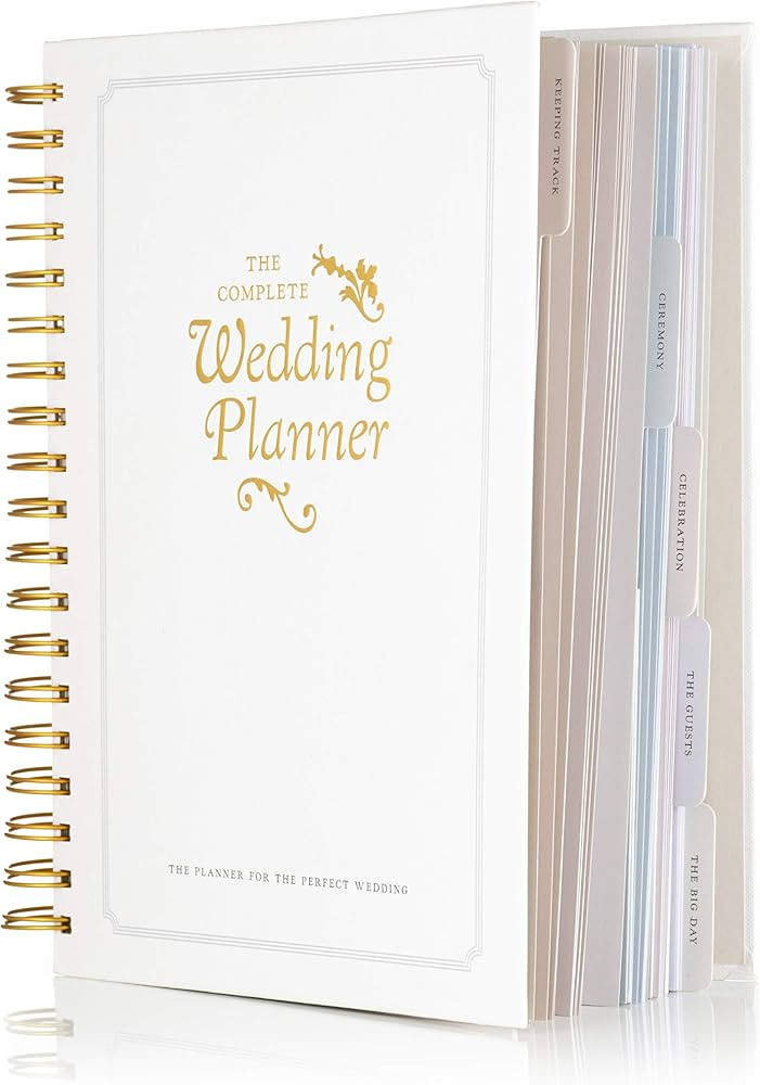 The Complete Wedding Planner Book and Organizer by DayWorks: Gold Undated Hard Cover Bridal Plann... | Amazon (US)