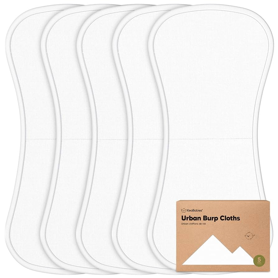 Organic Burp Cloths Baby Boy & Girl - 5-Pack Super Absorbent Cotton Burping Cloths for Babies, So... | Amazon (US)