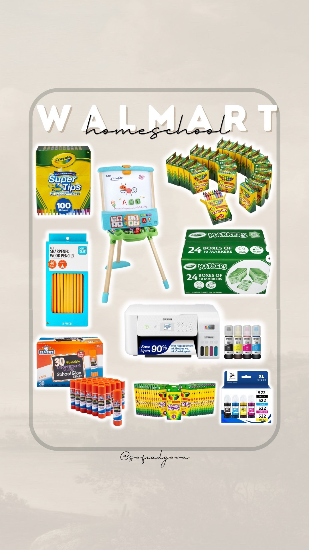 ✨ Homeschool must-haves from Walmart ✨
Starting our homeschool journey has been so much easier with these affordable school supplies all in one place. From Crayola crayons and markers to pencils, glue sticks, and an Epson EcoTank printer, these are the exact back-to-school essentials we stocked up on to keep learning fun, colorful, and organized at home.

Whether you’re homeschooling full-time, setting up a homework station, or just need to refresh your kids’ supplies, Walmart has everything at budget-friendly prices that make prepping simple.

🖍️ Crayola Super Tips & Colored Pencils
✏️ Pre-sharpened pencils for easy writing
🖨️ Epson EcoTank printer + refill ink (goodbye expensive cartridges!)
🎨 Standing easel for hands-on learning
📚 Bulk packs of glue sticks & markers for crafts

Shop all my homeschool classroom favorites directly here so you can stress less and enjoy more learning moments at home. 💛

#HomeschoolSupplies #WalmartFinds #BacktoSchoolEssentials #LTKBacktoSchool #HomeschoolLife #ClassroomOrganization #AffordableHomeschool #LTKKids 

#LTKKids #LTKSeasonal