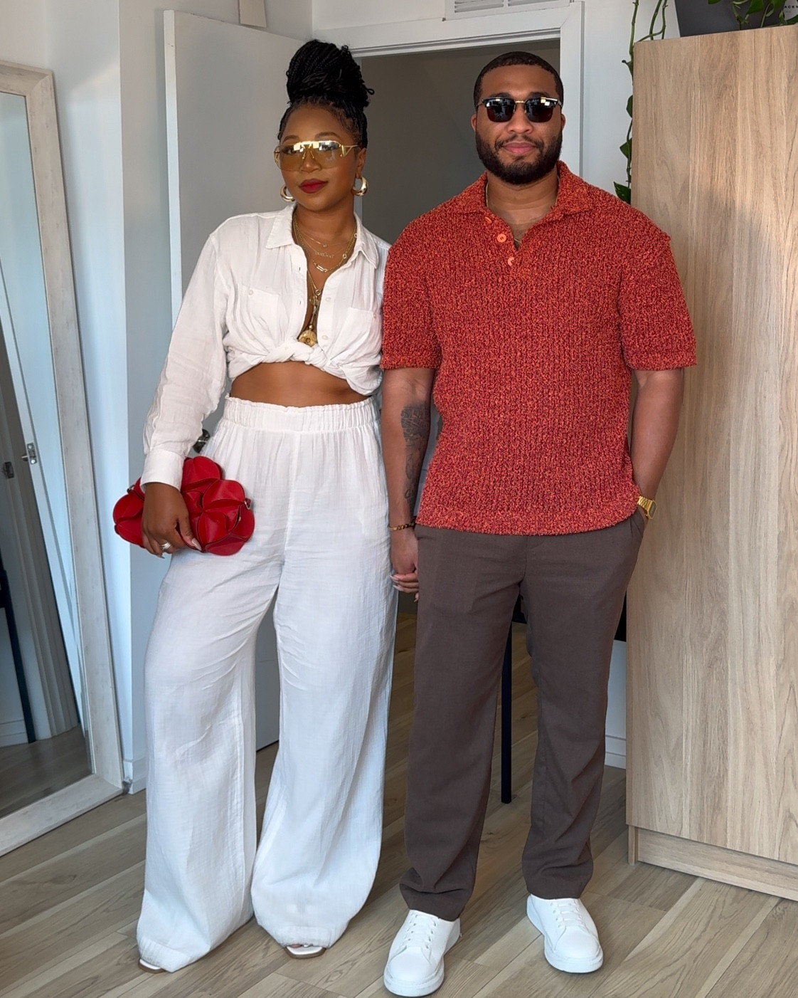 I love coordinating with the husband!! My outfit is linked below and his shirt is linked on my instagram in bio or under “MAY links”

I am 5’9 + 200 lbs wearing medium top + large bottom! (They run big so I could have fit a medium perfectly) Also size up one whole size in the sandals for the perfect fit 😍✨

#LTKsalealert #LTKstyletip #LTKmidsize