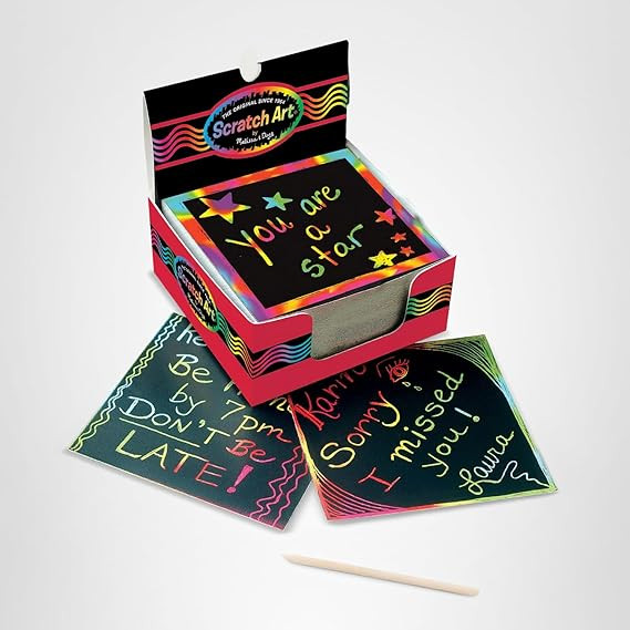 Melissa & Doug Scratch Art Rainbow Mini Notes (125) with Wooden Stylus - FSC Certified | Amazon (US)