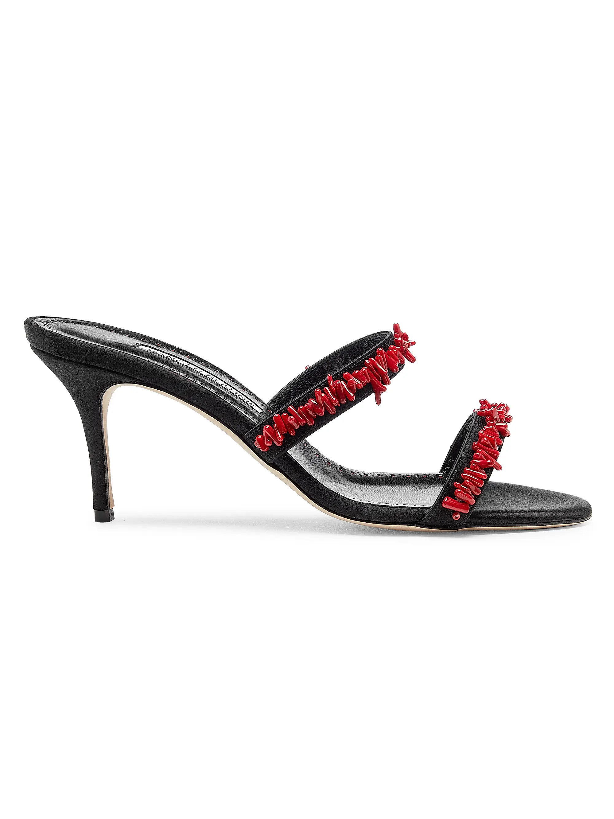 Clorettenu 70MM Embellished Satin Sandals | Saks Fifth Avenue