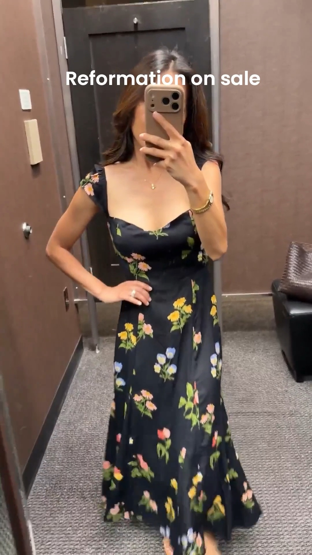 2 colors! reformation dress size 0. Slender slim fit and petite friendly. Fitted at my waist . 

Lightweight fabric with zipper , minimal stretch. Would wear with nippies or no bra needed 

Loeffler Randall sandals 5.5

Black floral dress, summer fall events , wedding guest , Nordstrom anniversary sale

#LTKPetite #LTKSaleAlert #LTKWedding