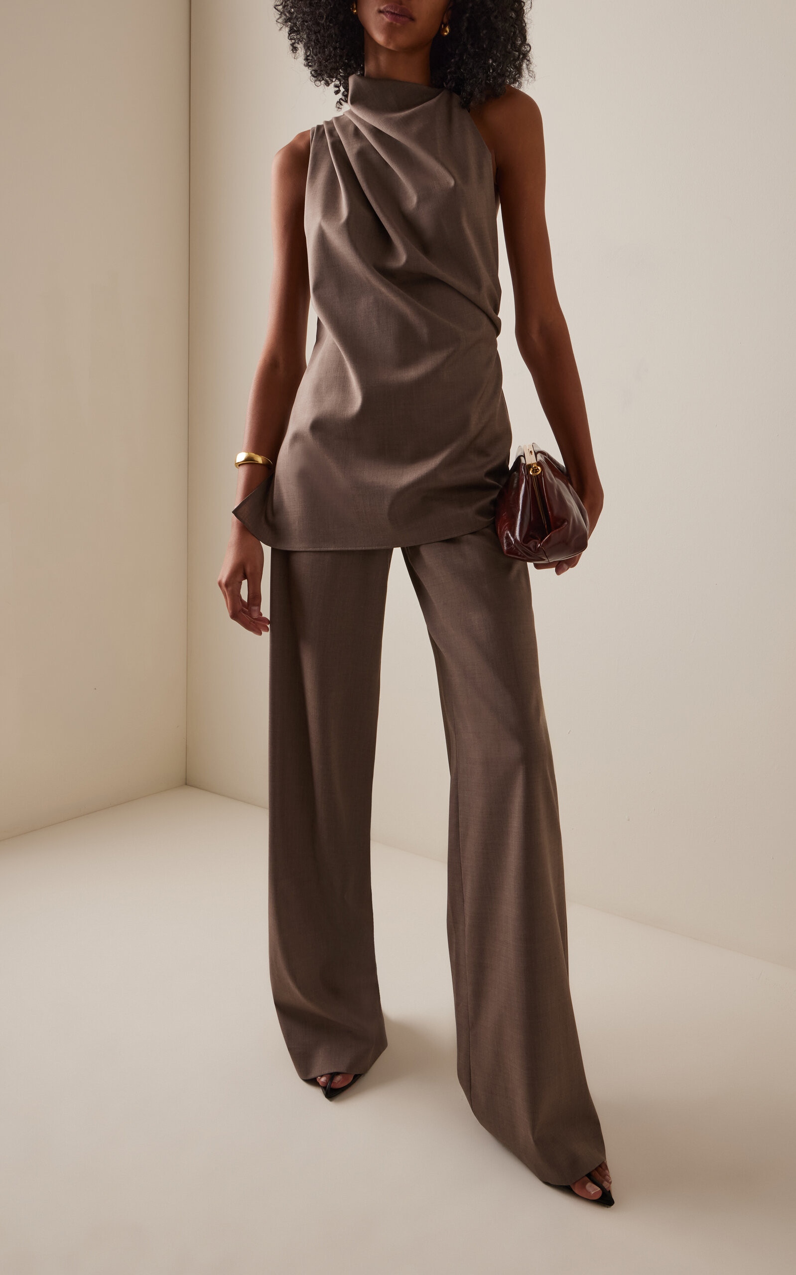 High-Rise Lightweight Wool Wide-Leg Pants | Moda Operandi (Global)