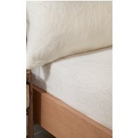 Cream Teddy Double Fitted Sheet | PrettyLittleThing UK