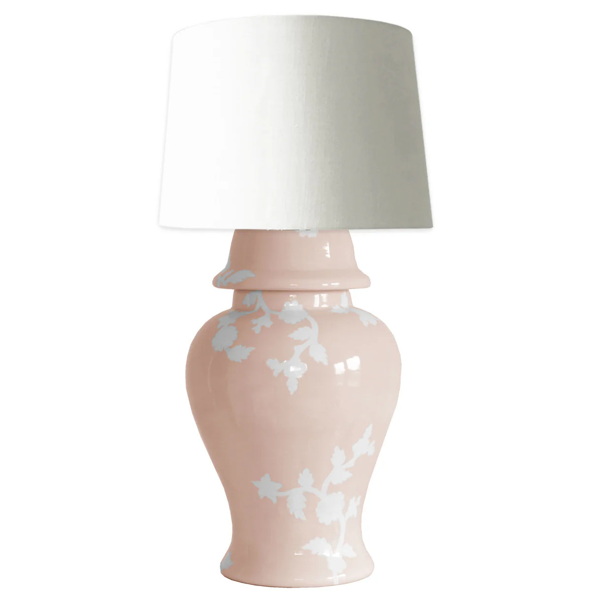 Chinoiserie Dreams Ginger Jar Lamp in Blush | Ruby Clay Company
