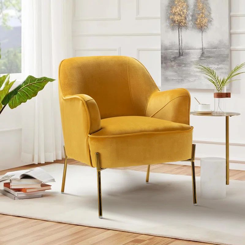 Cleo 26" Wide Contemporary Chair with Recessed Arms | Wayfair North America