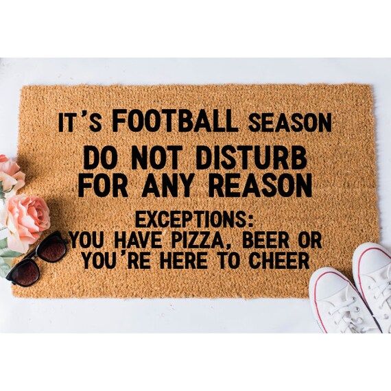 It's Football Season Doormat, Funny Doormat, Football Season Doormat, Fall Doormat, Fall Decor, F... | Etsy (US)