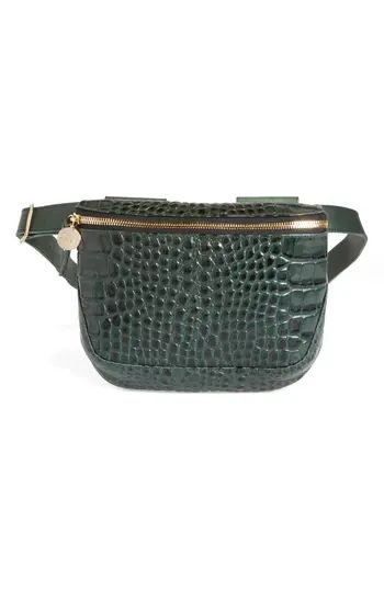 Clare V. Croc Embossed Leather Fanny Pack - | Nordstrom