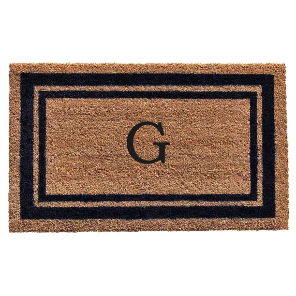Dark Blue Border  Monogram Doormat (Letter G) | Walmart (US)