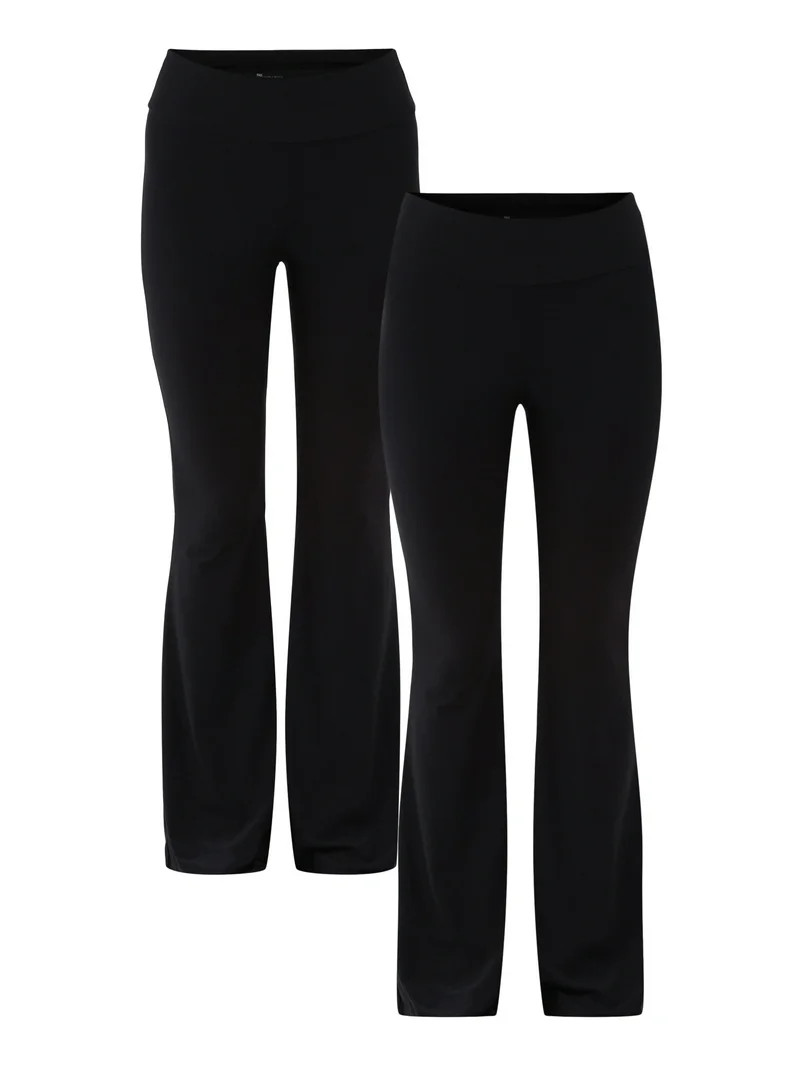 No Boundaries Flare Pants, 2-Pack, Women's and Women’s Plus | Walmart (US)