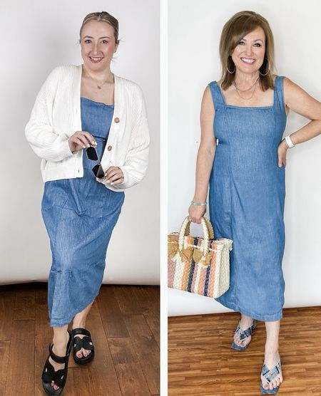 Who doesn’t love a classic denim dress? We love this one we found at Old Navy. It’s a great silhouette and comfy too! 

We’re including alternate ways to style this dress as well - make sure to swipe to see them all! 

#LTKStyleTip #LTKSeasonal #LTKFindsUnder100