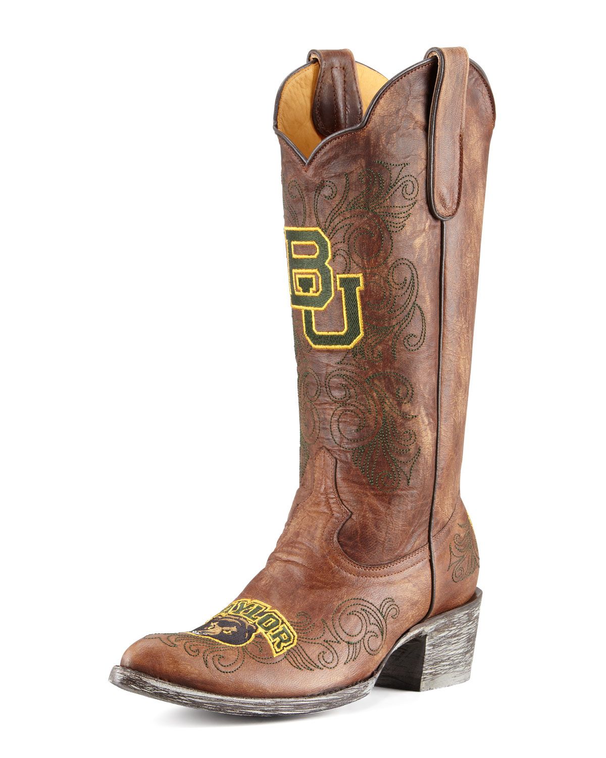 Baylor Tall Gameday Boots, Brass - Gameday Boot Company - Brass (35.0B/5.0B) | Neiman Marcus