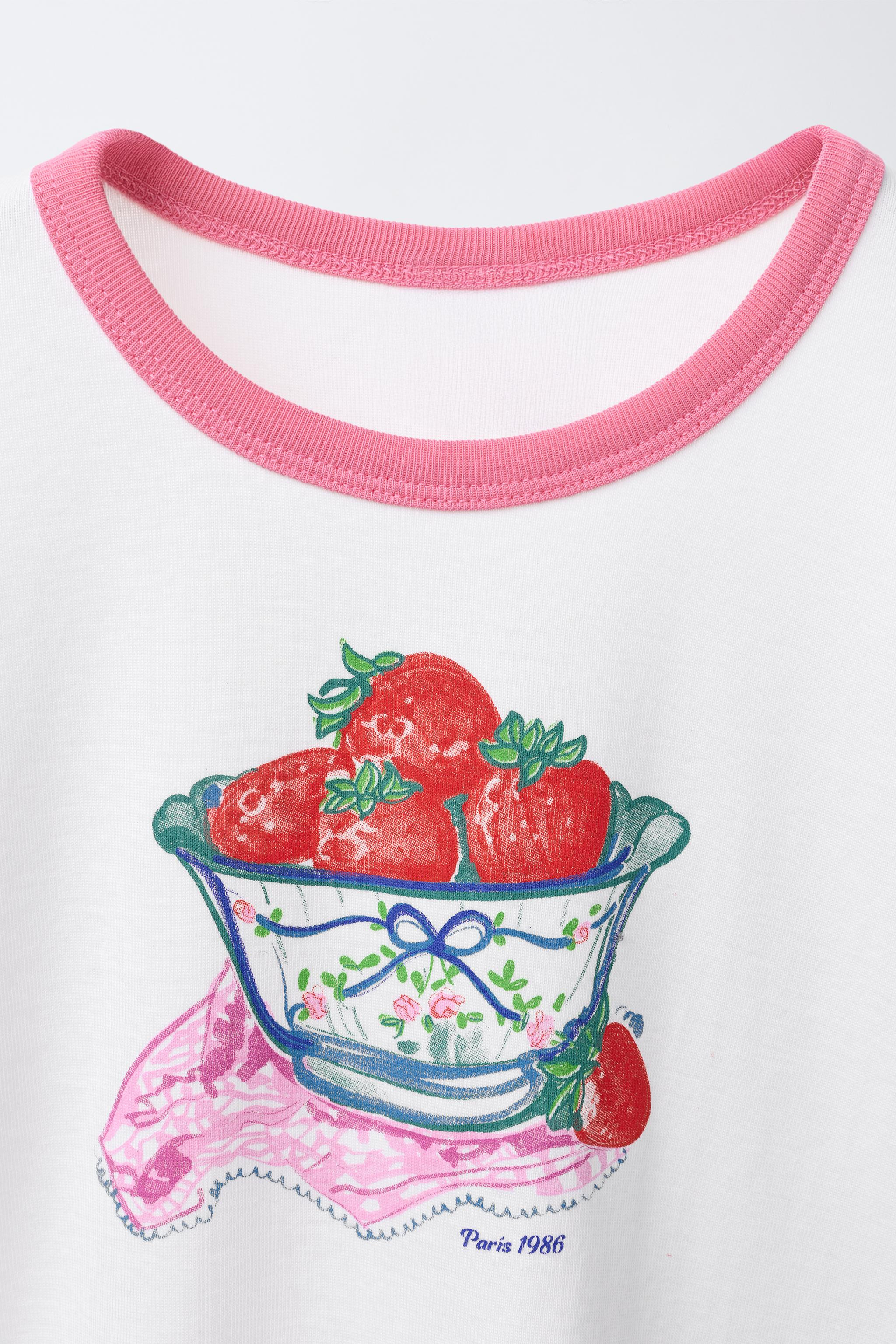 STRAWBERRY PRINT T-SHIRT | Zara US