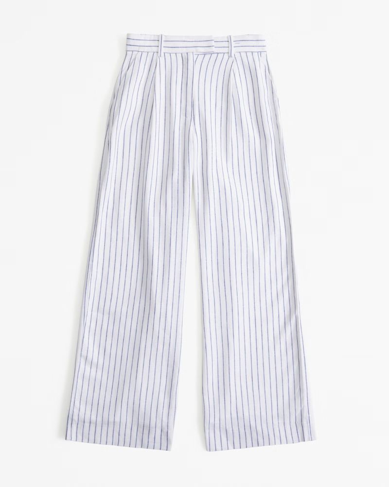 A&F Harper Tailored Linen-Blend Pant | Abercrombie & Fitch (US)
