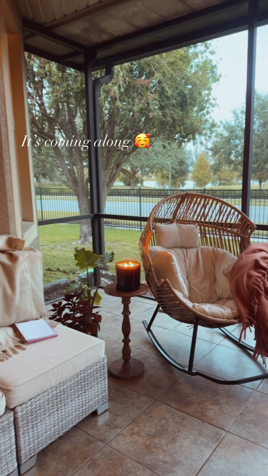 Patio refresh! Candle from Walmart (biggest ever) All patio furniture from Amazon. Plants are from Walmart (such great prices)!! 

#LTKFindsUnder100 #LTKHome #LTKSaleAlert