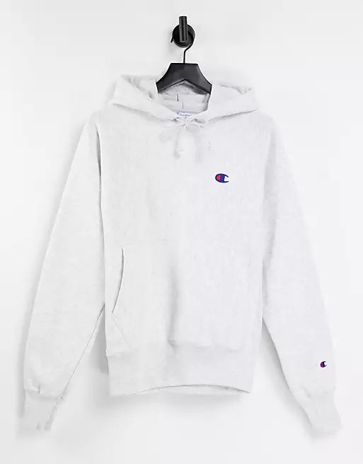 Champion hoodie with small logo in grey | ASOS (Global)